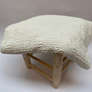 Jeté de lit « tana » 100% coton nid d’abeille stonewashed - Vivaraise - Coloris craie - 140/200cm
